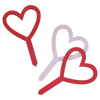 Cupcake Topper - Wooden Hearts